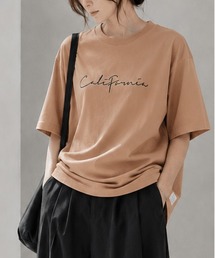 【Bd】刺繍ロゴ 天竺 半袖クルーネックTシャツ