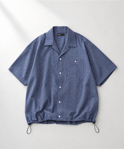 CRAFT STANDARD BOUTIQUE(クラフトスタンダードブティック)の「裾スピンドルオープンカラーシアサッカーシャツ(シャツ/ブラウス・メンズ・ブラック/チャコールグレー/ネイビー/ブルー系その他3・M/L)」の5枚目の写真