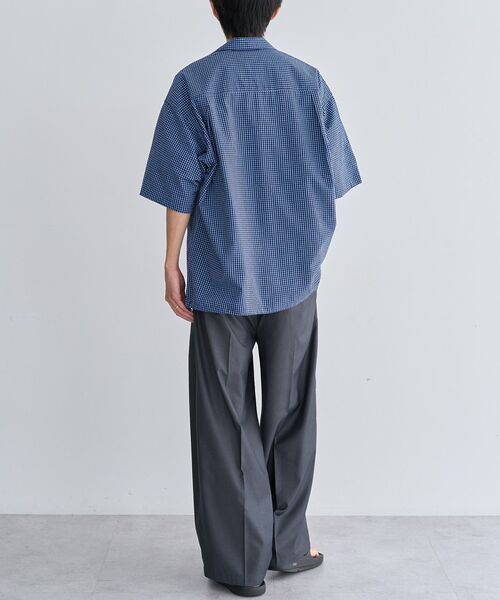 CRAFT STANDARD BOUTIQUE(クラフトスタンダードブティック)の「裾スピンドルオープンカラーシアサッカーシャツ(シャツ/ブラウス・メンズ・ブラック/チャコールグレー/ネイビー/ブルー系その他3・M/L)」の11枚目の写真