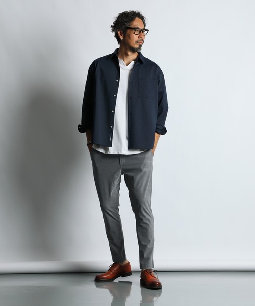 The DUFFER of ST.GEORGE(ザダファーオブセントジョージ)の「『WONDER SHAPE』OXFORD SLIM:360°全方向高伸縮『ワンダーシェイプ』吸水速乾 スリムフィットパンツ(スラックス・メンズ・ライトグレー/チャコールグレー/ブラック・MEDIUM/SMALL/X-LARGE/LARGE)」の9枚目の写真