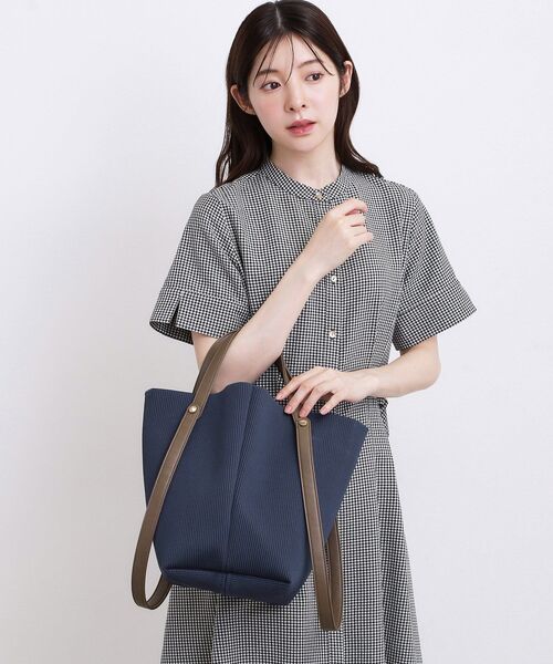 grove（グローブ）の「【2WAY】ダブルハンドルニットトート（トートバッグ・レディース・ブラック系2/ブルー系その他/ブラック・00）」の7枚目の写真