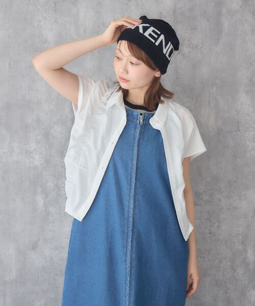RETRO GIRL(レトロガール)の「ロゴニットビーニー(ニットキャップ/ビーニー・レディース・オフホワイト/ブラック・ONE SIZE)」の3枚目の写真