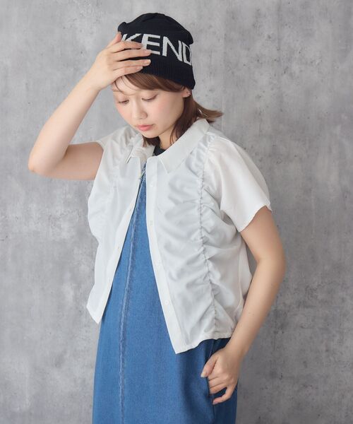 RETRO GIRL(レトロガール)の「ロゴニットビーニー(ニットキャップ/ビーニー・レディース・オフホワイト/ブラック・ONE SIZE)」の15枚目の写真