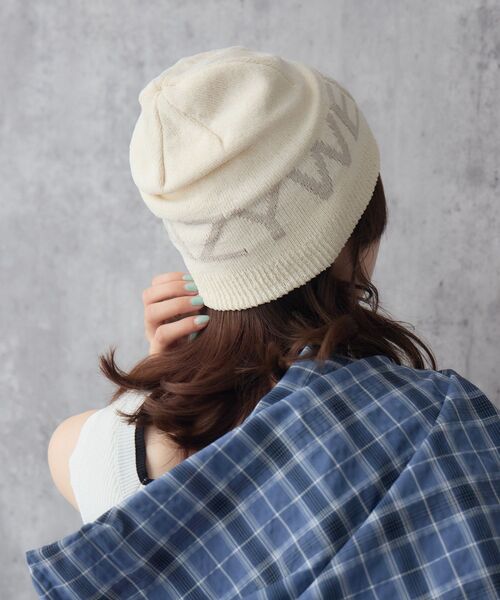 RETRO GIRL(レトロガール)の「ロゴニットビーニー(ニットキャップ/ビーニー・レディース・オフホワイト/ブラック・ONE SIZE)」の10枚目の写真