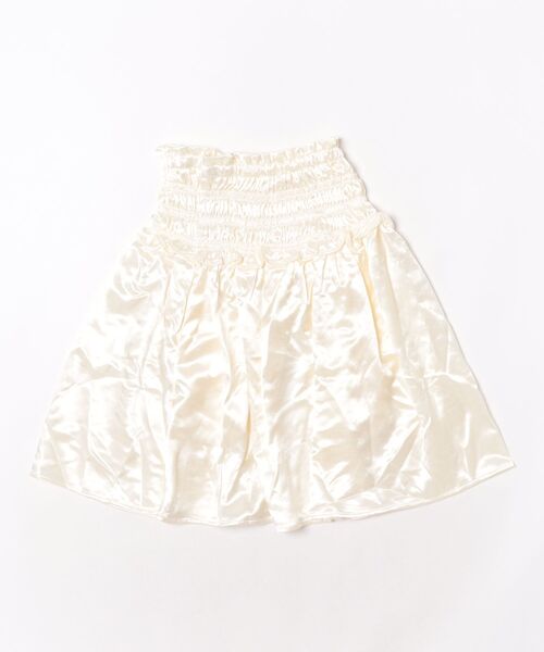 Mela(メラ)の「2WAY シャーリングサテン ベアトップ&スカート(チューブトップ・レディース・ホワイト・S/L/M)」の6枚目の写真
