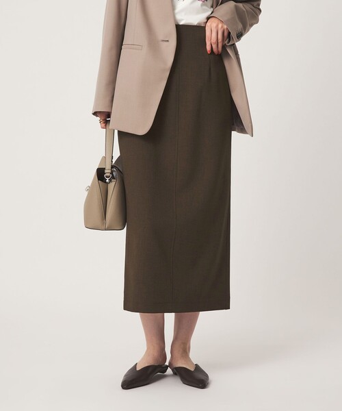 green label relaxing（グリーンレーベルリラクシング）の「［size SHORTあり］fleurie(フルリー) タイト スカート（スカート・レディース・ネイビー/ダークブラウン・SHORT/36/38）」の6枚目の写真