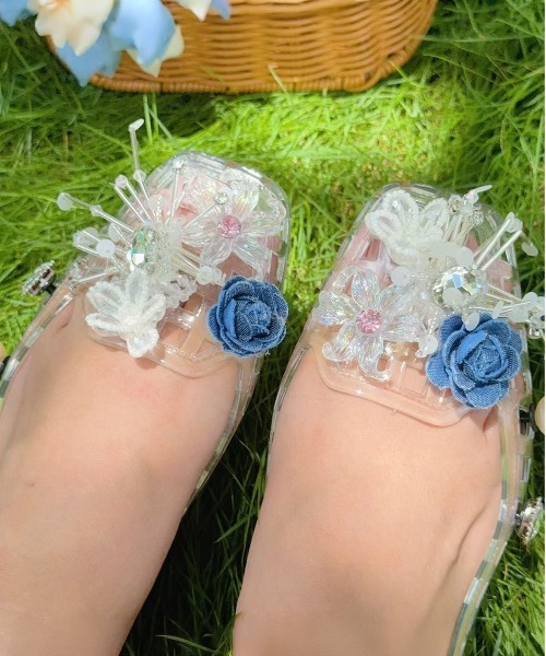 WEGO(ウィゴー)の「【jelly shoes】26夏最新トレンド!ジェリーローファーサンダル(サンダル・レディース・ブラック/ゴールド/その他1/シルバー・MEDIUM/LARGE)」の9枚目の写真