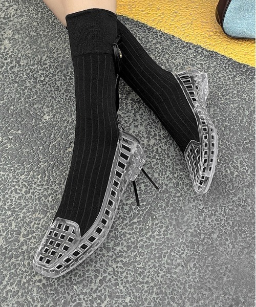 WEGO(ウィゴー)の「【jelly shoes】26夏最新トレンド!ジェリーローファーサンダル(サンダル・レディース・ブラック/ゴールド/その他1/シルバー・MEDIUM/LARGE)」の11枚目の写真