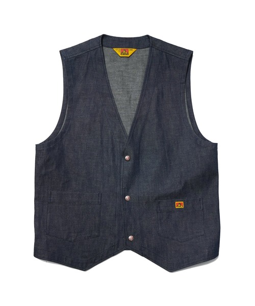 BEN DAVIS(ベンデイビス)の「Denim Vest 〈Ben Davis Signature collection Curated by POGGY〉/デニムベスト 3ピース対応(ベスト・メンズ・インディゴブルー・X-LARGE/LARGE/MEDIUM)」の1枚目の写真