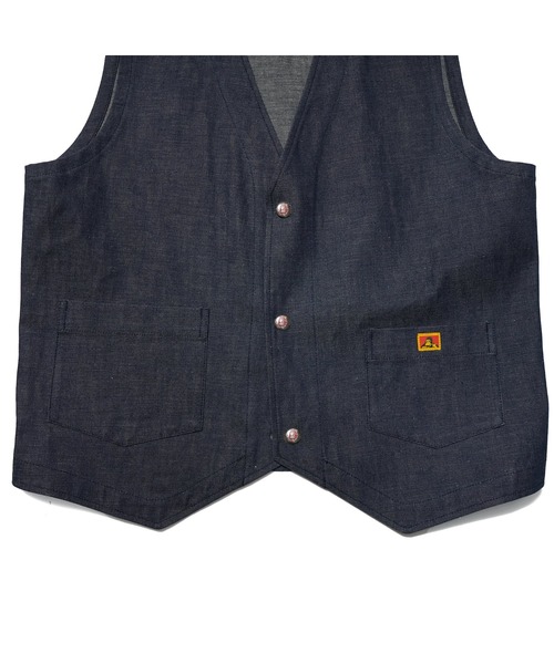 BEN DAVIS(ベンデイビス)の「Denim Vest 〈Ben Davis Signature collection Curated by POGGY〉/デニムベスト 3ピース対応(ベスト・メンズ・インディゴブルー・X-LARGE/LARGE/MEDIUM)」の6枚目の写真