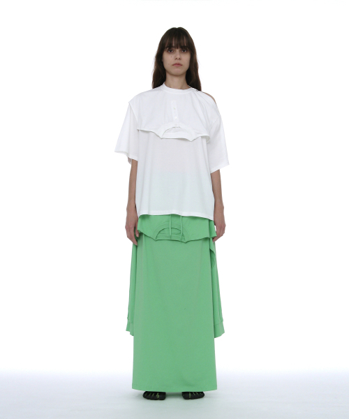 PARTIMENTO WOMEN（パルティメントウィメン）の「ディコンストラクテッドショートスリーブTシャツ_ホワイト（Tシャツ/カットソー・レディース・その他・OS）」の3枚目の写真