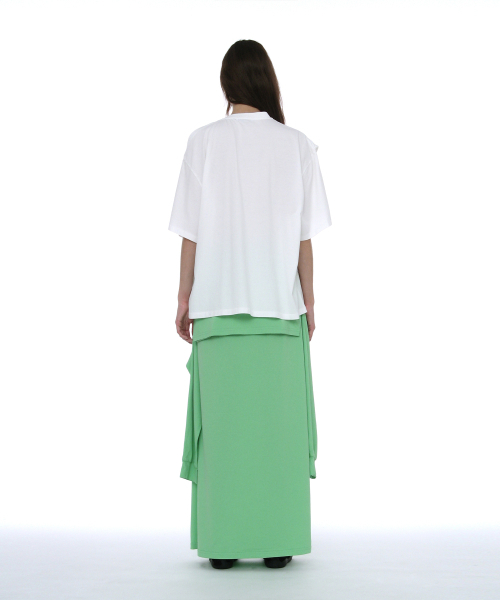 PARTIMENTO WOMEN（パルティメントウィメン）の「ディコンストラクテッドショートスリーブTシャツ_ホワイト（Tシャツ/カットソー・レディース・その他・OS）」の5枚目の写真