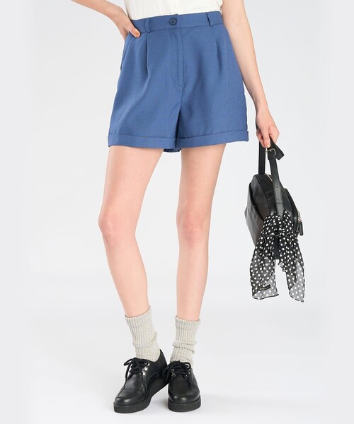 To b. by agnes b.(トゥービーバイアニエスベー)の「オックスフォード ショートパンツ(その他パンツ・レディース・ネイビー・36/40/38)」の1枚目の写真