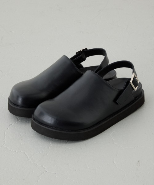 AZUL by moussy(アズールバイマウジー)の「バックベルトサボ 靴(ブーツ・レディース・ブラック・LL/LARGE/MEDIUM/SMALL)」の1枚目の写真