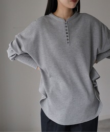 ヘンリーネックフレアTシャツ