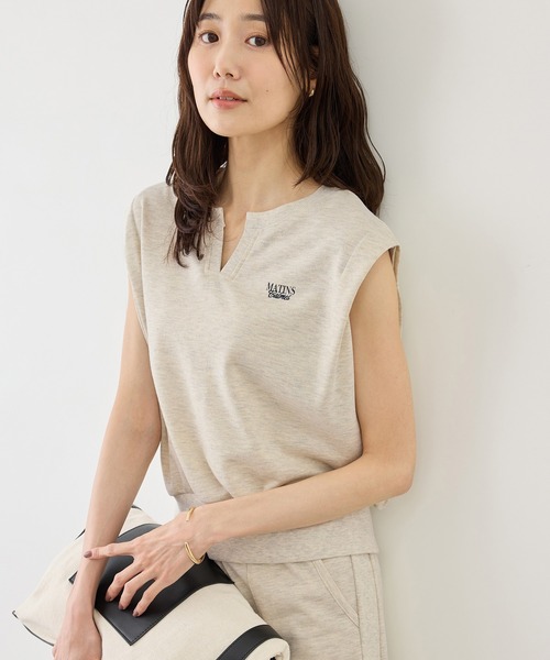 ROPE' PICNIC(ロペピクニック)の「キーネックラメ入りミニ裏毛トップス/汗染み防止・セットアップ対応(Tシャツ/カットソー・レディース・グレー系その他/チャコールグレー/ライトグレー・FREE)」の16枚目の写真
