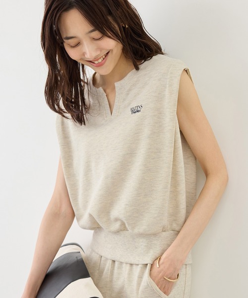 ROPE' PICNIC(ロペピクニック)の「キーネックラメ入りミニ裏毛トップス/汗染み防止・セットアップ対応(Tシャツ/カットソー・レディース・グレー系その他/チャコールグレー/ライトグレー・FREE)」の17枚目の写真