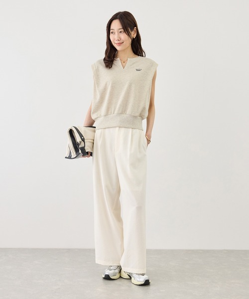 ROPE' PICNIC(ロペピクニック)の「キーネックラメ入りミニ裏毛トップス/汗染み防止・セットアップ対応(Tシャツ/カットソー・レディース・グレー系その他/チャコールグレー/ライトグレー・FREE)」の19枚目の写真