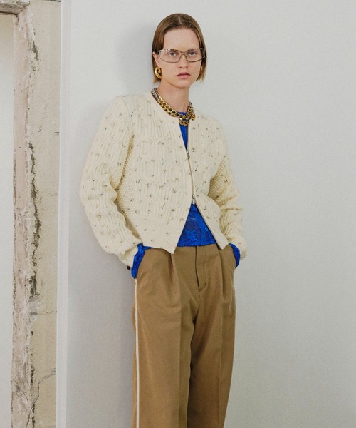 MAISON SPECIAL(メゾンスペシャル)の「Wide Straight Chino Pants/ワイドストレートチノパンツ(その他パンツ・レディース・ブラック/ベージュ・36/38)」の9枚目の写真