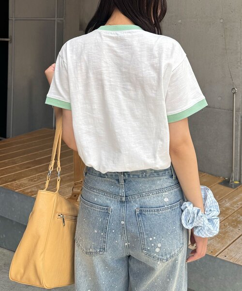 CIAOPANIC(チャオパニック)の「【TOY STORY/トイ・ストーリー】アソートプリントリンガーTシャツ(Tシャツ/カットソー・レディース・イエロー/レッド/キャメル/グリーン・FREE)」の21枚目の写真