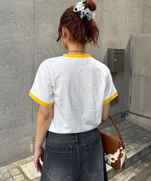 CIAOPANIC(チャオパニック)の「【TOY STORY/トイ・ストーリー】アソートプリントリンガーTシャツ(Tシャツ/カットソー・レディース・イエロー/レッド/キャメル/グリーン・FREE)」の14枚目の写真