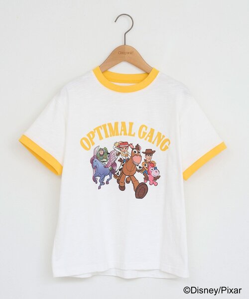 CIAOPANIC(チャオパニック)の「【TOY STORY/トイ・ストーリー】アソートプリントリンガーTシャツ(Tシャツ/カットソー・レディース・イエロー/レッド/キャメル/グリーン・FREE)」の7枚目の写真