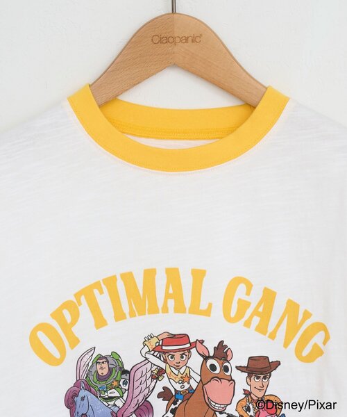 CIAOPANIC(チャオパニック)の「【TOY STORY/トイ・ストーリー】アソートプリントリンガーTシャツ(Tシャツ/カットソー・レディース・イエロー/レッド/キャメル/グリーン・FREE)」の5枚目の写真