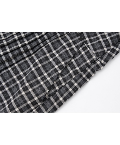 andwang(アンドワン)の「Ribbon Tie Arrange Shorts(スカート・レディース・チェック/ベージュ/ブラック・SMALL/MEDIUM)」の5枚目の写真