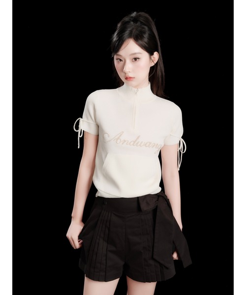 andwang(アンドワン)の「Ribbon Tie Arrange Shorts(スカート・レディース・チェック/ベージュ/ブラック・SMALL/MEDIUM)」の21枚目の写真