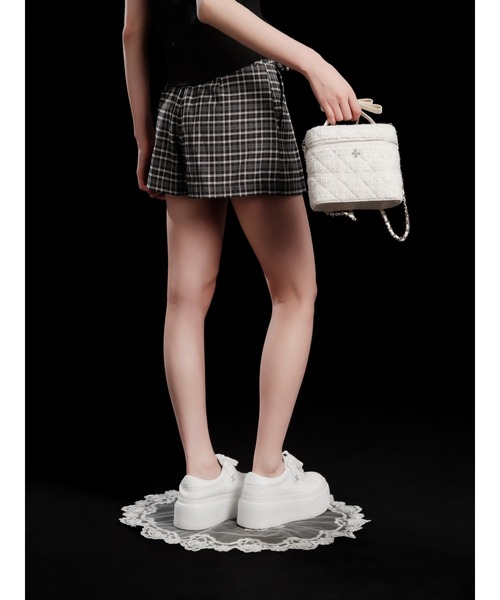andwang(アンドワン)の「Ribbon Tie Arrange Shorts(スカート・レディース・チェック/ベージュ/ブラック・SMALL/MEDIUM)」の20枚目の写真