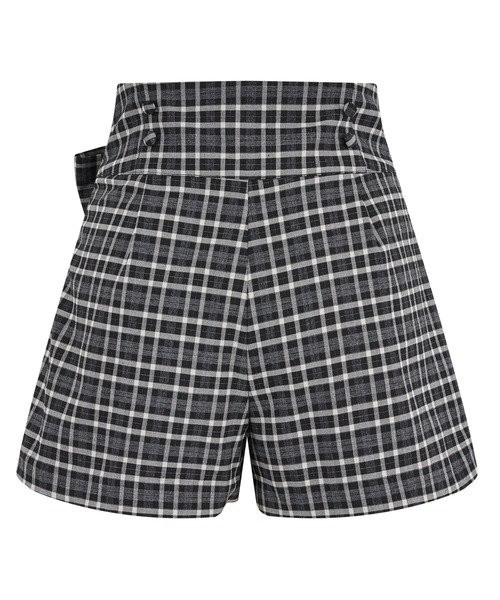 andwang(アンドワン)の「Ribbon Tie Arrange Shorts(スカート・レディース・チェック/ベージュ/ブラック・SMALL/MEDIUM)」の12枚目の写真
