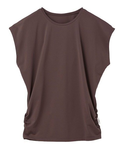 Julier Yoga and Relax（ジュリエヨガアンドリラックス）の「Julier (定番)Ecocoフレンチスリーブトップス（Tシャツ/カットソー・レディース・ブラック/ブラウン/ラベンダー/ホワイト・0/1）」の3枚目の写真