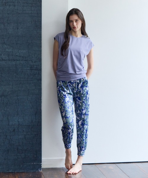 Julier Yoga and Relax（ジュリエヨガアンドリラックス）の「Julier (定番)Ecocoフレンチスリーブトップス（Tシャツ/カットソー・レディース・ブラック/ブラウン/ラベンダー/ホワイト・0/1）」の8枚目の写真