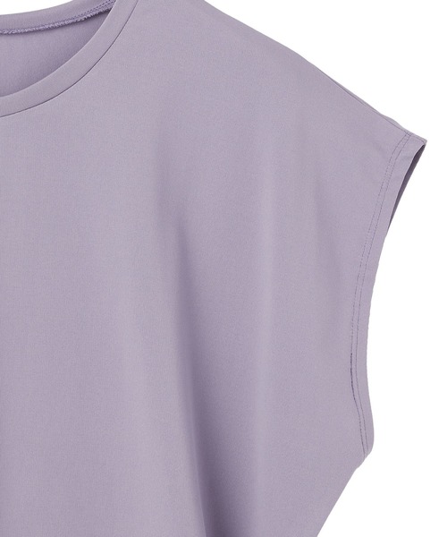Julier Yoga and Relax（ジュリエヨガアンドリラックス）の「Julier (定番)Ecocoフレンチスリーブトップス（Tシャツ/カットソー・レディース・ブラック/ブラウン/ラベンダー/ホワイト・0/1）」の16枚目の写真