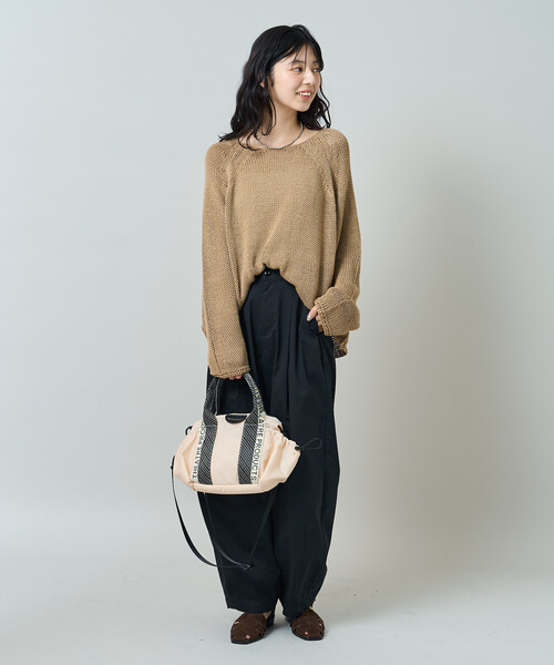 FREAK'S STORE(フリークスストア)の「オーバーサイズ メッシュニットプルオーバー/ ルーズ シアーニット(ニット/セーター・レディース・オフホワイト/チャコール/ベージュ・フリ-)」の16枚目の写真