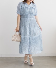 CLETTE（クレット）の「シアーチェックプリーツワンピース（ワンピース）」