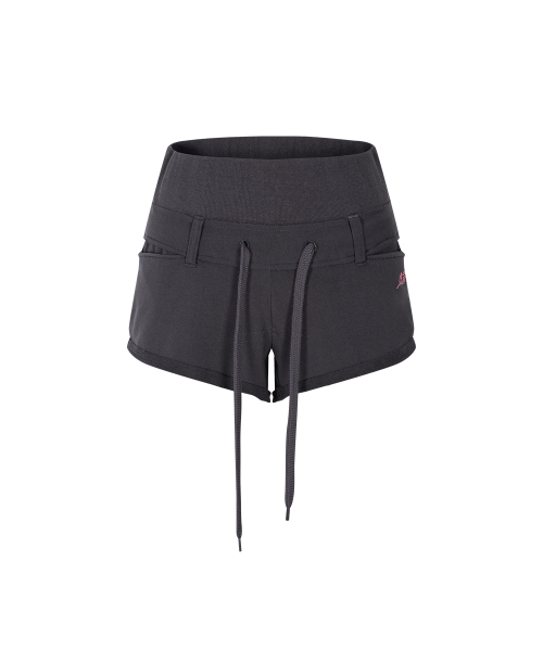 PLEASENOFOLLOW(プリーズノーフォロー)の「Dan Rose Logo Shorts (Charcoal)(その他パンツ・レディース・その他・SMALL/MEDIUM)」の2枚目の写真