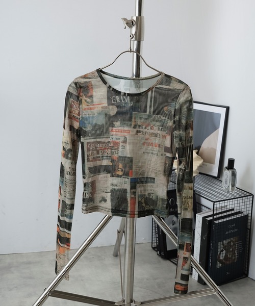 Ulysses(ユリシス)の「シアープリントフィットトップス(Tシャツ/カットソー・レディース・グリーン・S/M/L)」の14枚目の写真