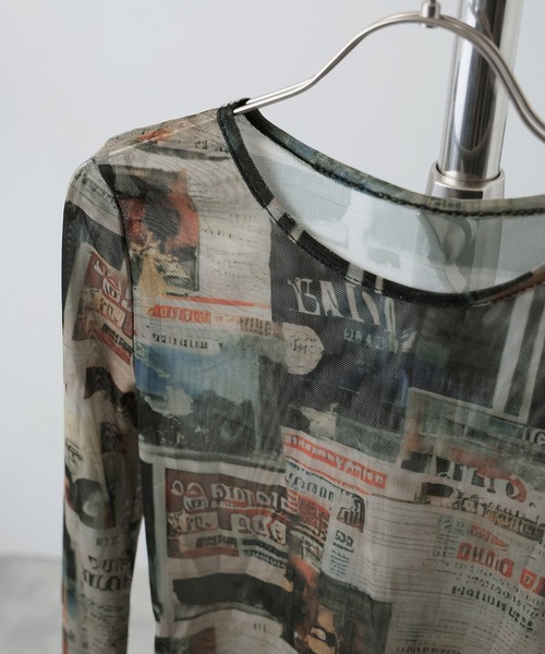 Ulysses(ユリシス)の「シアープリントフィットトップス(Tシャツ/カットソー・レディース・グリーン・S/M/L)」の12枚目の写真