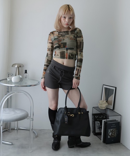 Ulysses(ユリシス)の「シアープリントフィットトップス(Tシャツ/カットソー・レディース・グリーン・S/M/L)」の3枚目の写真