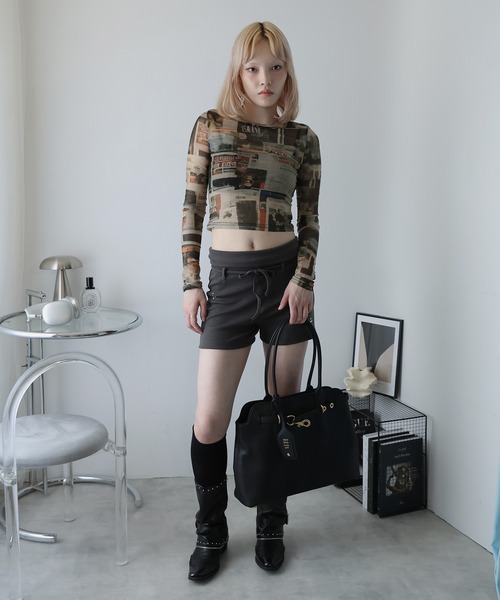 Ulysses(ユリシス)の「シアープリントフィットトップス(Tシャツ/カットソー・レディース・グリーン・S/M/L)」の5枚目の写真
