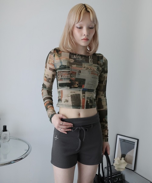 Ulysses(ユリシス)の「シアープリントフィットトップス(Tシャツ/カットソー・レディース・グリーン・S/M/L)」の7枚目の写真