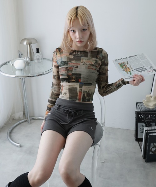 Ulysses(ユリシス)の「シアープリントフィットトップス(Tシャツ/カットソー・レディース・グリーン・S/M/L)」の10枚目の写真