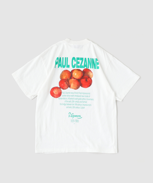 417 EDIFICE(フォーワンセブンエディフィス)の「NOT OEM CEZANNE APPLE TEE(Tシャツ/カットソー・メンズ・ホワイト/ブラック・MEDIUM/LARGE)」の4枚目の写真