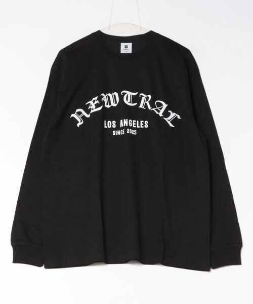 ムラサキスポーツ（ムラサキスポーツ）の「NEWTRAL/ニュートラル OLD ENGLISH LOGO LSTEE ロンT NT2263037（Tシャツ/カットソー・メンズ・ホワイト/ブラック・M/XL）」の2枚目の写真