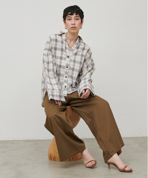 LARUTA(ラルータ)の「【LARUTA】シアースキッパーマルチWAYシャツ(シャツ/ブラウス・レディース・その他1/その他3/その他2/ブラウン・FREE)」の12枚目の写真