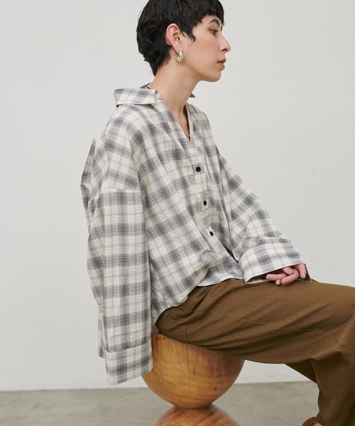 LARUTA(ラルータ)の「【LARUTA】シアースキッパーマルチWAYシャツ(シャツ/ブラウス・レディース・その他1/その他3/その他2/ブラウン・FREE)」の11枚目の写真