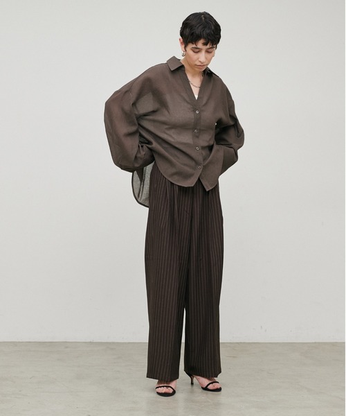 LARUTA(ラルータ)の「【LARUTA】シアースキッパーマルチWAYシャツ(シャツ/ブラウス・レディース・その他1/その他3/その他2/ブラウン・FREE)」の10枚目の写真
