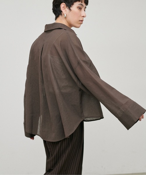 LARUTA(ラルータ)の「【LARUTA】シアースキッパーマルチWAYシャツ(シャツ/ブラウス・レディース・その他1/その他3/その他2/ブラウン・FREE)」の8枚目の写真