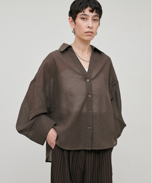 LARUTA(ラルータ)の「【LARUTA】シアースキッパーマルチWAYシャツ(シャツ/ブラウス・レディース・その他1/その他3/その他2/ブラウン・FREE)」の9枚目の写真